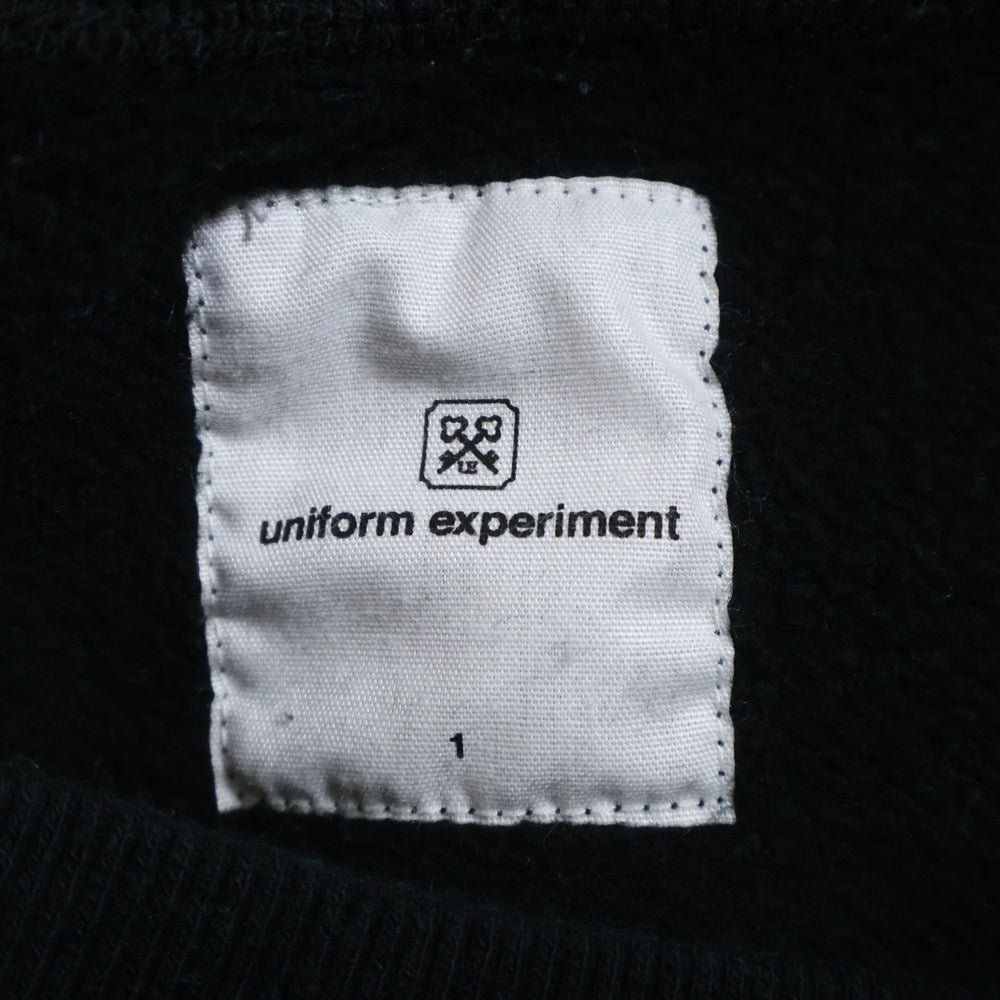 UNIFORM EXPERIMENT(ユニフォームエクスペリメント) 17SS スター エンブロイダリー スウェットトレーナー ブラック UE-170067