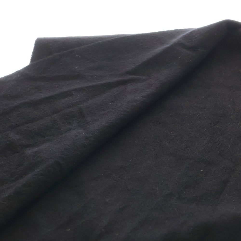 Ermenegildo Zegna(エルメネジルドゼニア) カシミア フリンジマフラー ブラック レディース