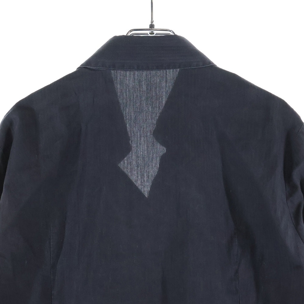 NO BRAND(ノーブランド) ICB アイシービー コットン ボタンフライ 長袖シャツ ブラック