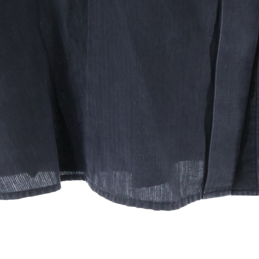 NO BRAND(ノーブランド) ICB アイシービー コットン ボタンフライ 長袖シャツ ブラック