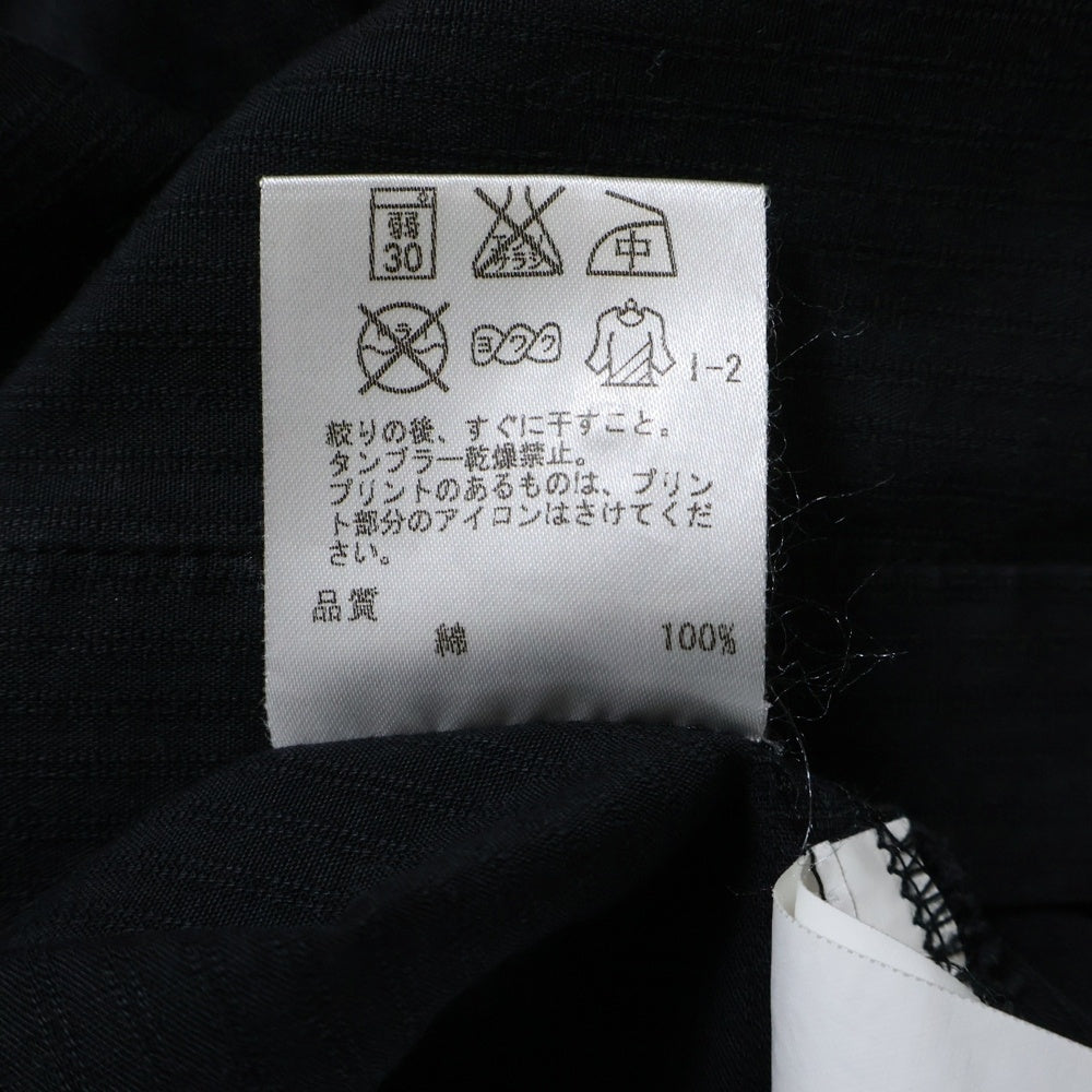 NO BRAND(ノーブランド) ICB アイシービー コットン ボタンフライ 長袖シャツ ブラック