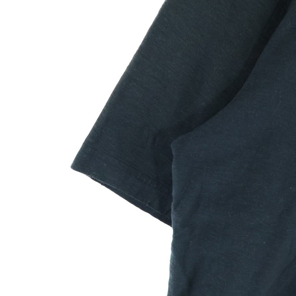 Acne Studios(アクネ ストゥディオズ) 25SS ダメージ加工 スタンプロゴTシャツ 半袖クルーネックカットソー ブラック FN-UX-TSHI000013