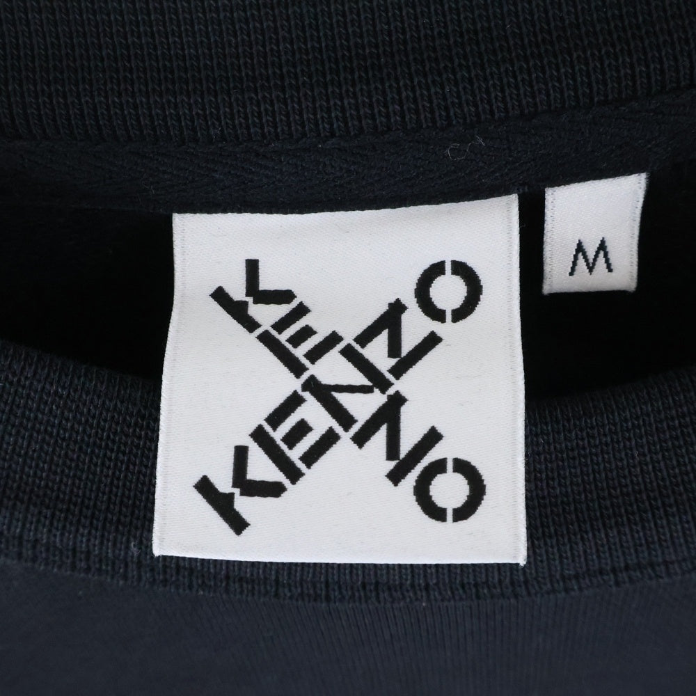 KENZO(ケンゾー) クロス ロゴ プリント スウェット トレーナー ブラック FA65SW5214MS