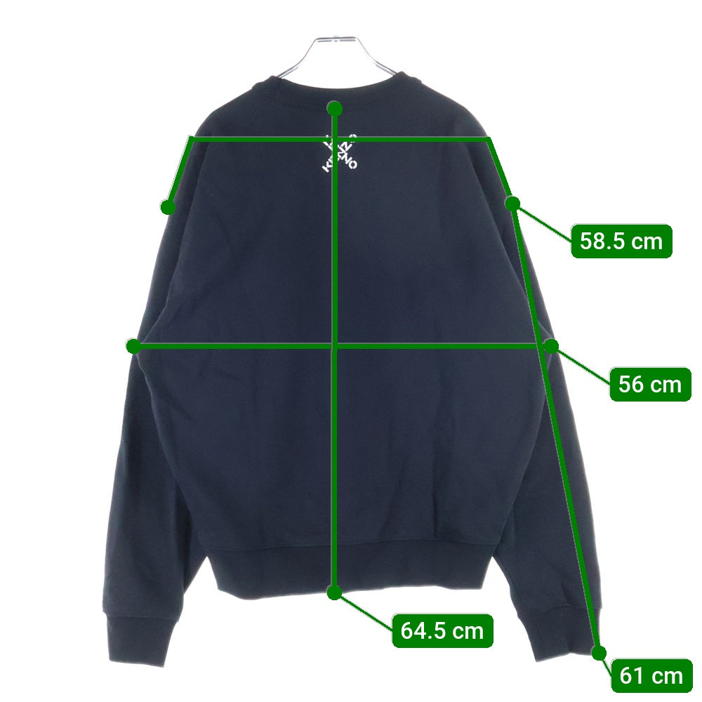 KENZO(ケンゾー) クロス ロゴ プリント スウェット トレーナー ブラック FA65SW5214MS