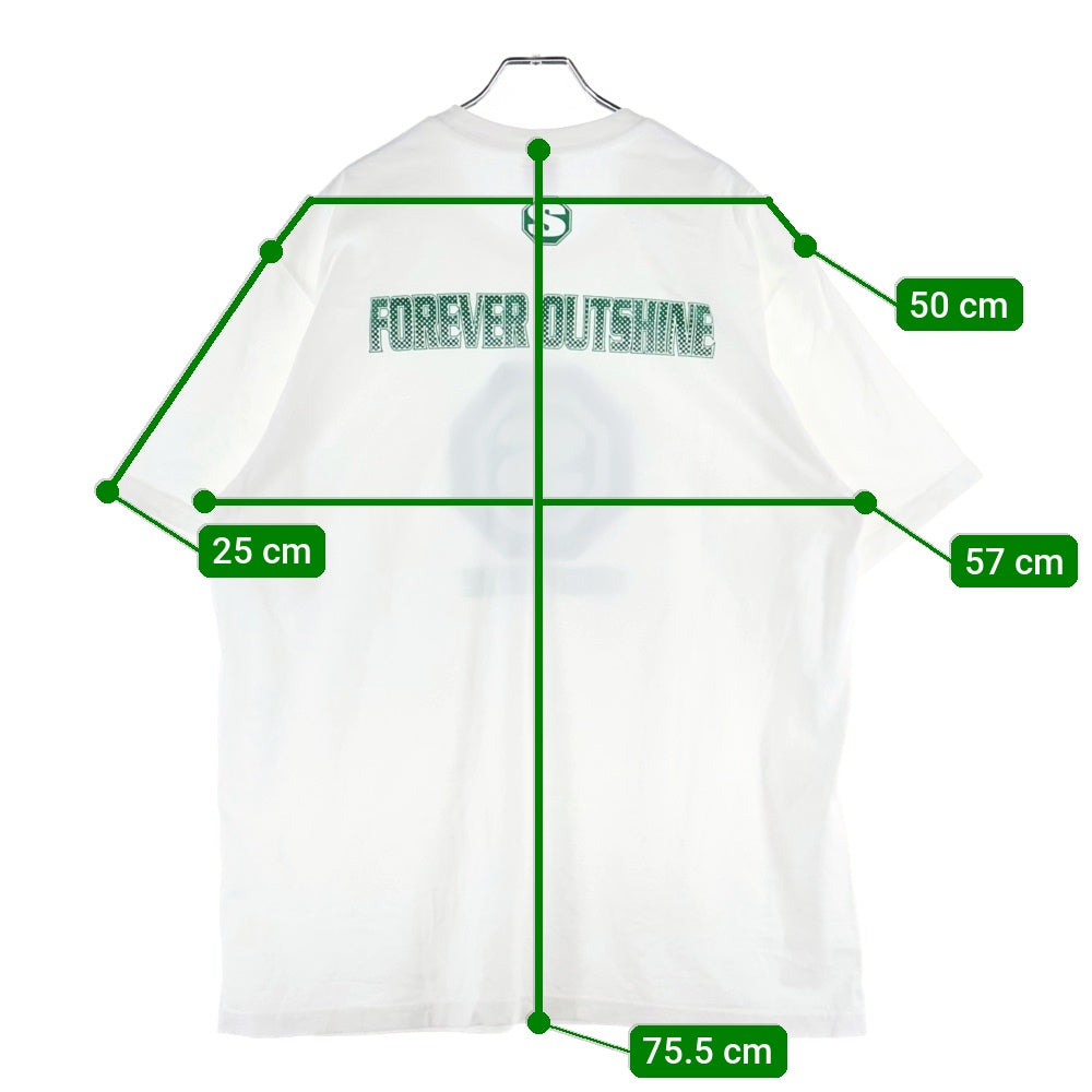 SUPREME(シュプリーム) 24AW Blockbuster Tee ブロックバスター フロントラメプリントTシャツ 半袖クルーネックカットソー ホワイト