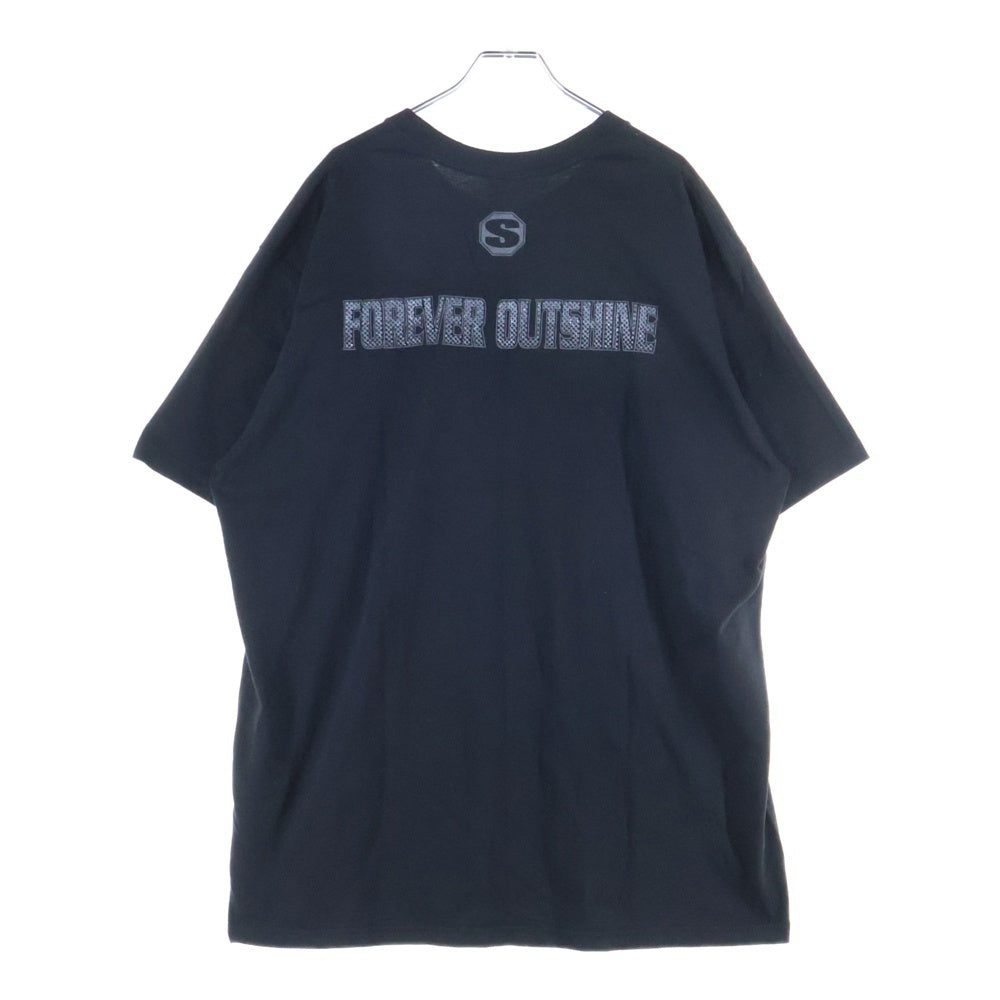 SUPREME(シュプリーム) 24AW Blockbuster Tee ブロックバスター フロントラメプリントTシャツ 半袖クルーネックカットソー ブラック