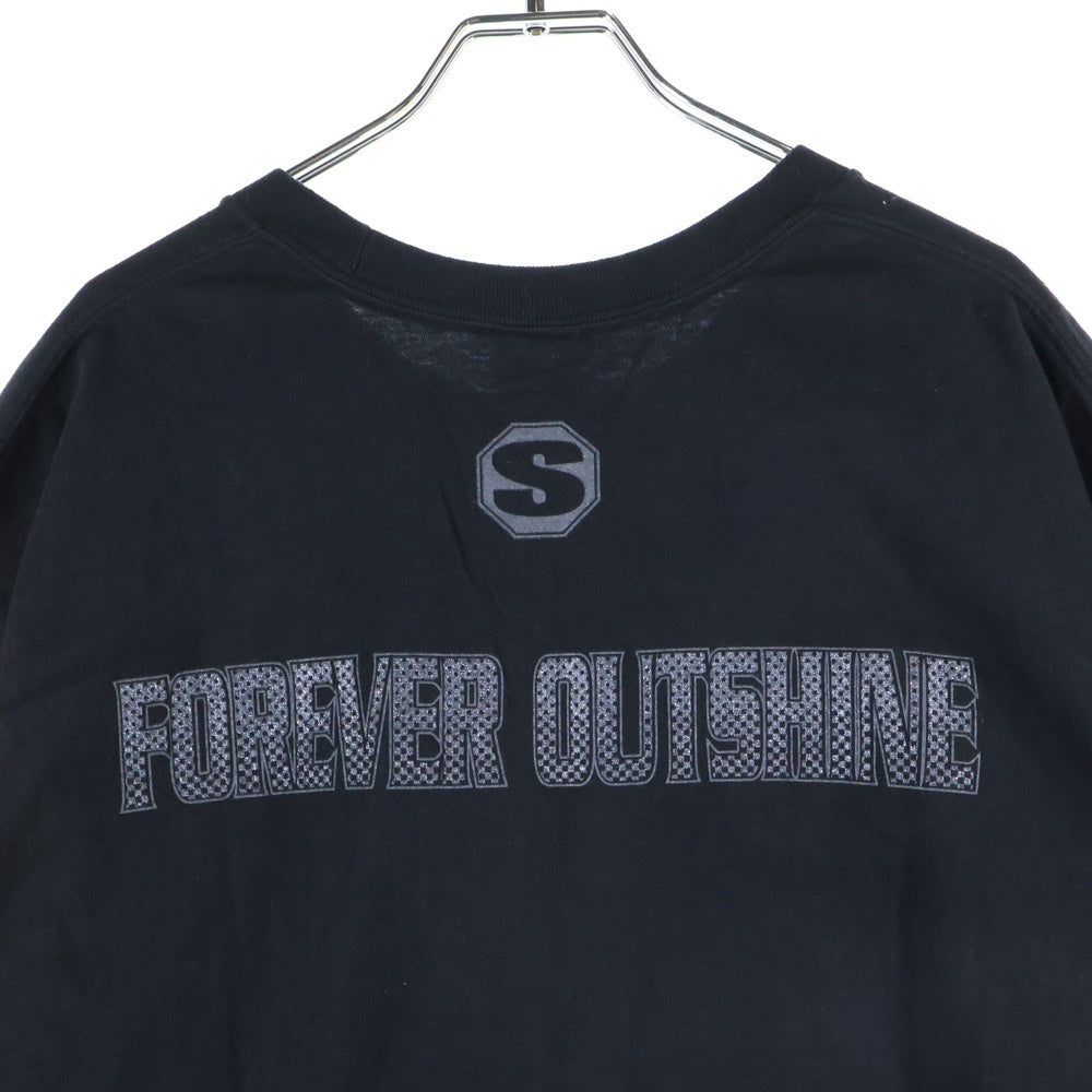 SUPREME(シュプリーム) 24AW Blockbuster Tee ブロックバスター フロントラメプリントTシャツ 半袖クルーネックカットソー ブラック