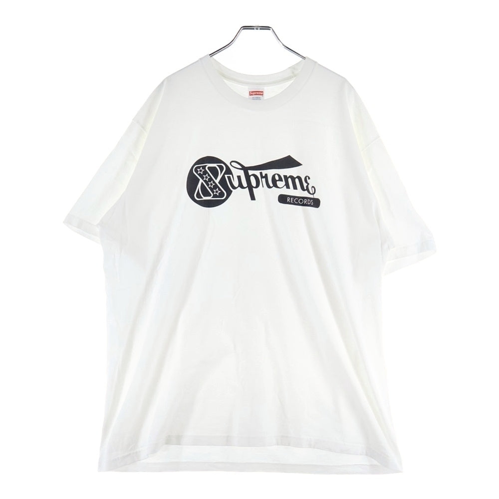 SUPREME(シュプリーム) 24SS Records Tee レコードロゴTシャツ 半袖クルーネックカットソー ホワイト