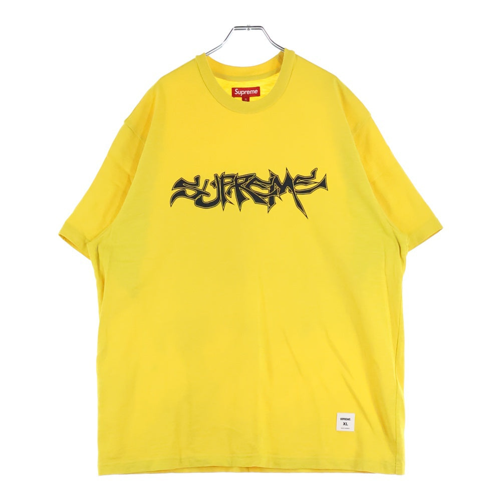 SUPREME(シュプリーム) 25SS Mental S/S Top メンタル フロントロゴプリントTシャツ 半袖クルーネックカットソー イエロー