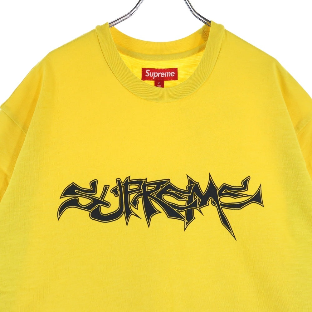 SUPREME(シュプリーム) 25SS Mental S/S Top メンタル フロントロゴプリントTシャツ 半袖クルーネックカットソー イエロー