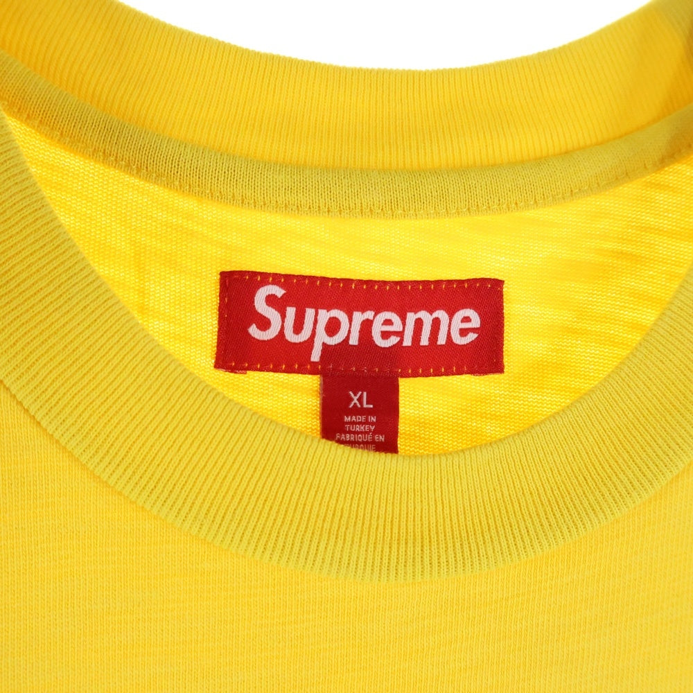 SUPREME(シュプリーム) 25SS Mental S/S Top メンタル フロントロゴプリントTシャツ 半袖クルーネックカットソー イエロー