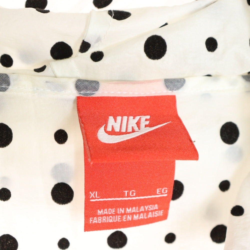 NIKE(ナイキ) TECH WINDRUNNER ドット柄 テック ウィンドランナー フーデッドジャケット ホワイト 642967-100