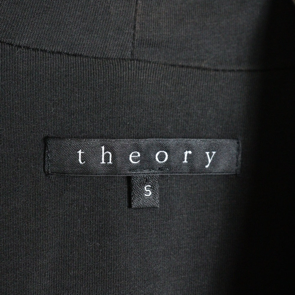 theory(セオリー) ラムレザー ハイネック ジャケット ブラック 01-9404900