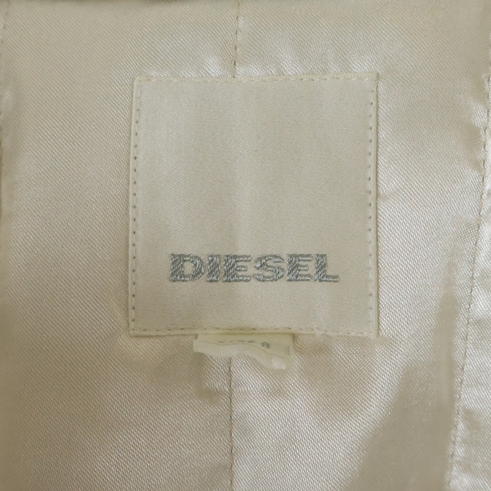 DIESEL(ディーゼル) ロングファー レオパードカラー ジャケット ベージュ