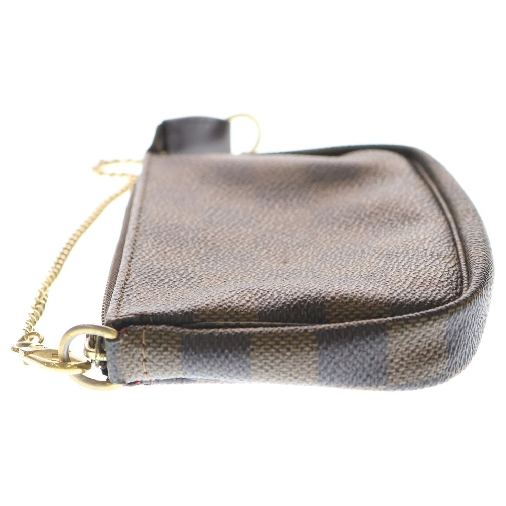 LOUIS VUITTON(ルイヴィトン) ミニ ポシェット アクセソワール ダミエ エべヌ ゴールド金具 ミニチェーンハンドバッグ ブラウン N58009 FL0076 レディース