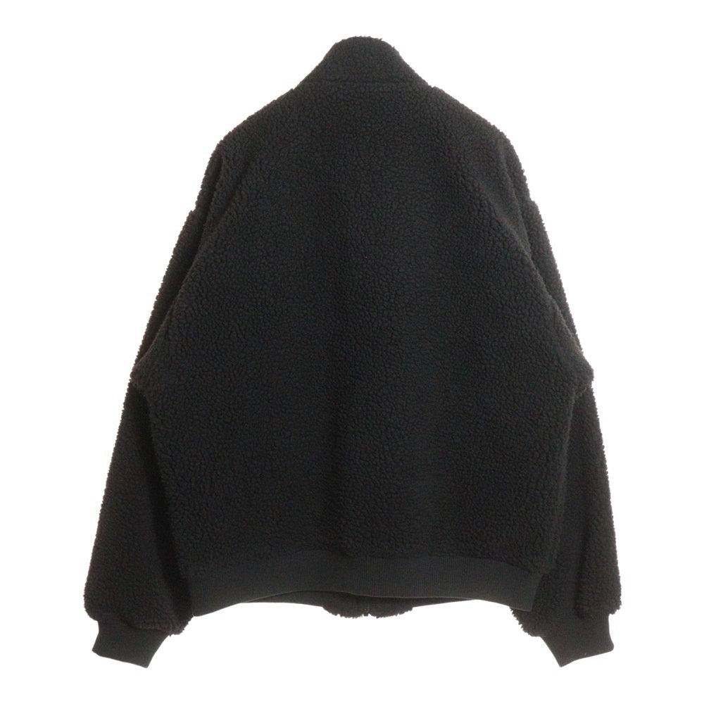 Y's(ワイズ) ×NEW ERA BOA BLOUSON ニューエラ ロゴパッチ ジップアップジャケット ボアブルゾン ブラック レディース YL-T83-952