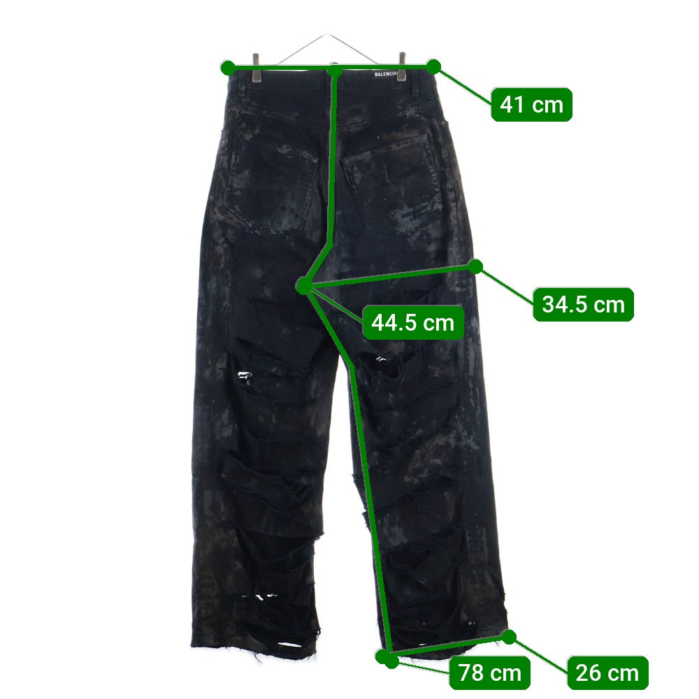 BALENCIAGA 23AW デストロイ加工 スーパーラージ バギーデニム BALENCIAGA(バレンシアガ) 23SS SUPER DESTROYED BAGGY スーパー