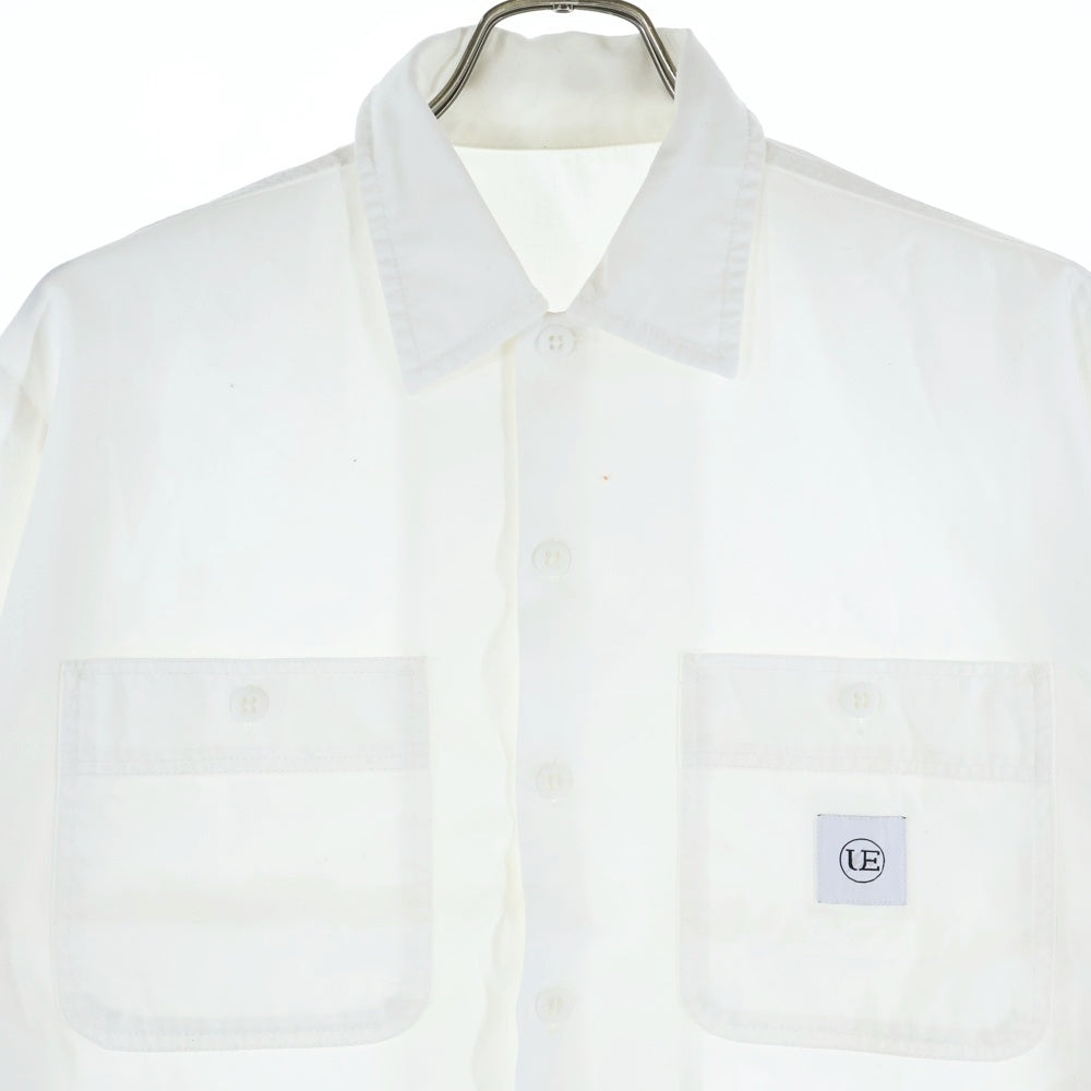 UNIFORM EXPERIMENT(ユニフォームエクスペリメント) 21SS DOUBLE POCKET BIG SHIRT ダブルポケット コットン ビッグ長袖シャツ ホワイト UE-210024