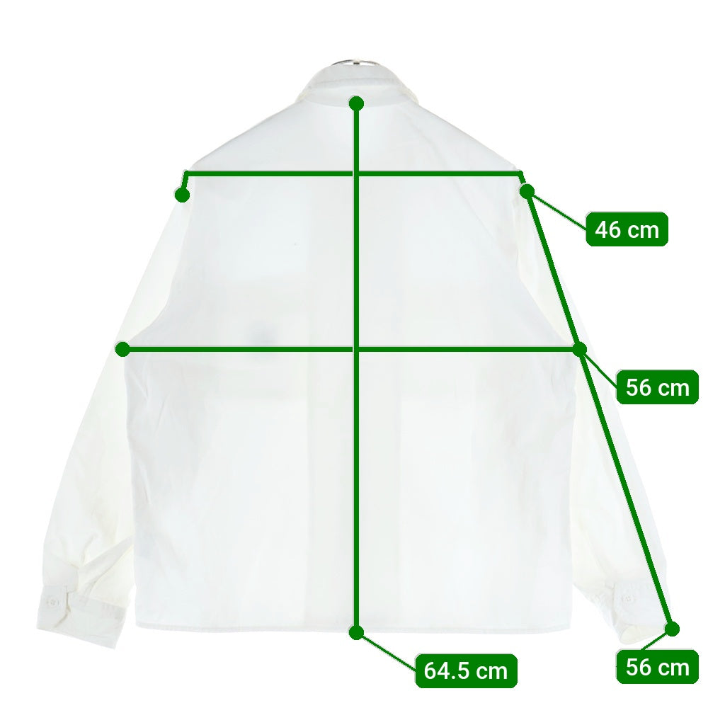 UNIFORM EXPERIMENT(ユニフォームエクスペリメント) 21SS DOUBLE POCKET BIG SHIRT ダブルポケット コットン ビッグ長袖シャツ ホワイト UE-210024