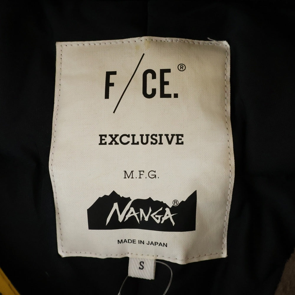 F/CE.(エフシー イー) ×NANGA FT CLIMB JK バイカラー ナイロン フーデッドダウンジャケット イエロー/ブラック F1802NA0020