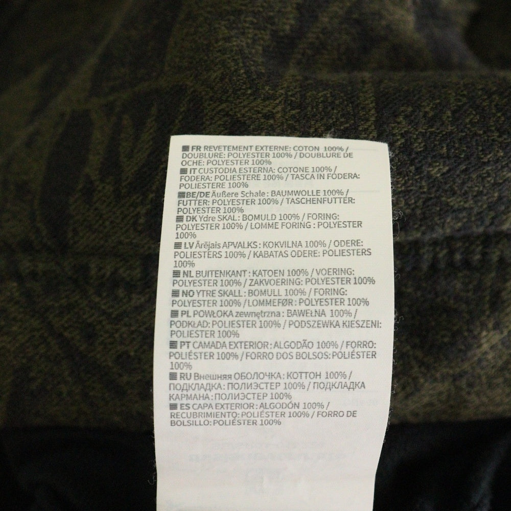 THISISNEVERTHAT(ディスイズネバーザット) 21AW CRAZY WORK JACKET NAVY クレイジーワークジャケット ロゴ刺繍 総柄 ダブルジップワークジャケット オリーブ/ネイビー TN243WOWLS08