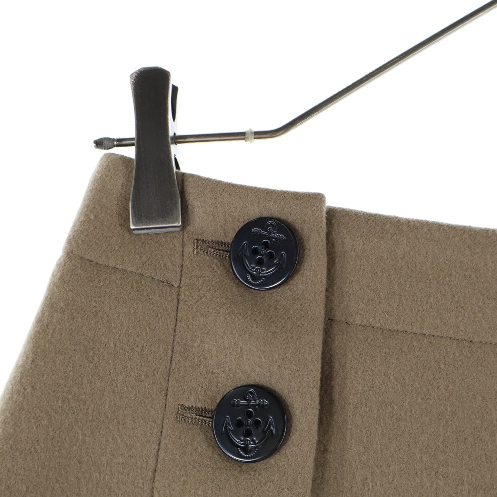 Sacai(サカイ) マルチボタンデザイン メルトン ウール ショートパンツ レディース ブラウン 24-07513