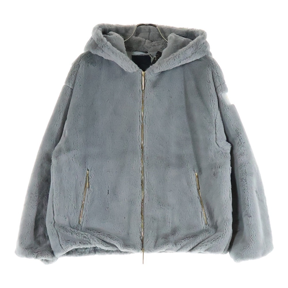 TATRAS(タトラス) 22AW YUMOLA ユモラ アームロゴデザイン ダブルポケット フーデッド ボアジャケット レディース グレー LTAT22A4906-L