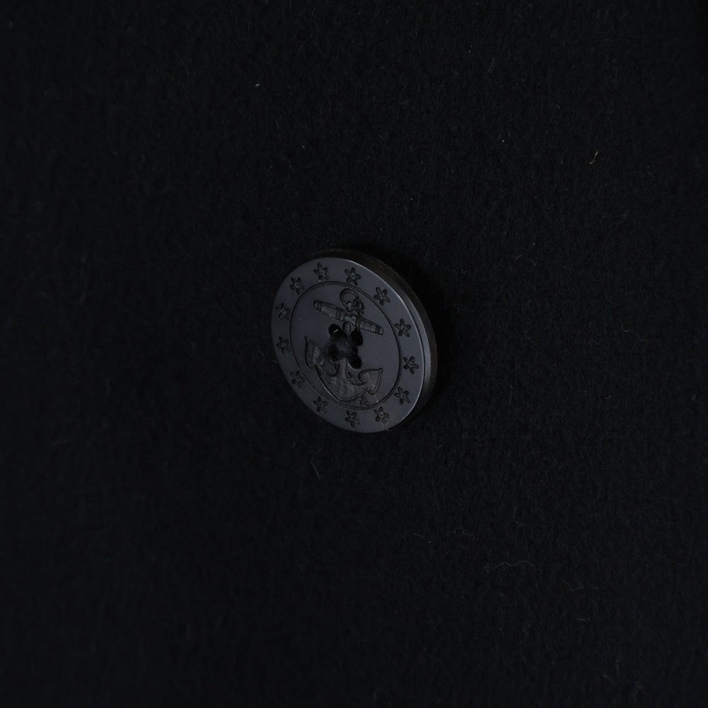 1 PIU 1 UGUALE 3(ウノピゥウノウグァーレトレ) ×YOSHIMASA HOSHIBA 13 STAR 10 BUTTON P-COAT 干場義雅 13スター 10ボタン ミリタリー ウールPコート ジャケット ブラック MRC118