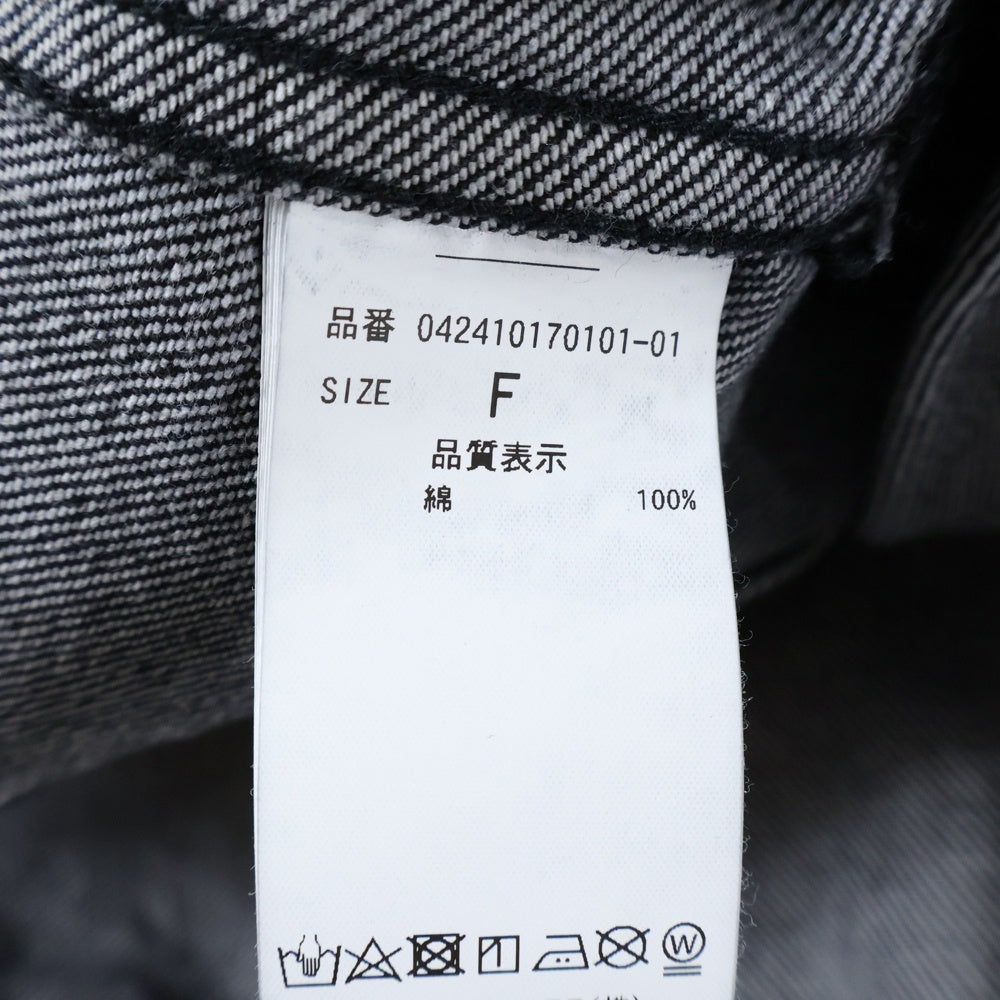 EMODA(エモダ) W スリットカットオフデニムジャケット ブラック レディース