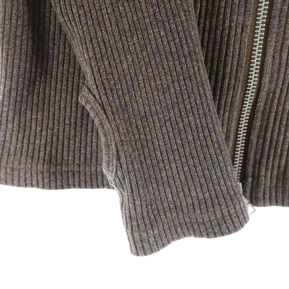 SLY(スライ) FRONT ZIP CUT フロントジップカットソー ブラウン レディース