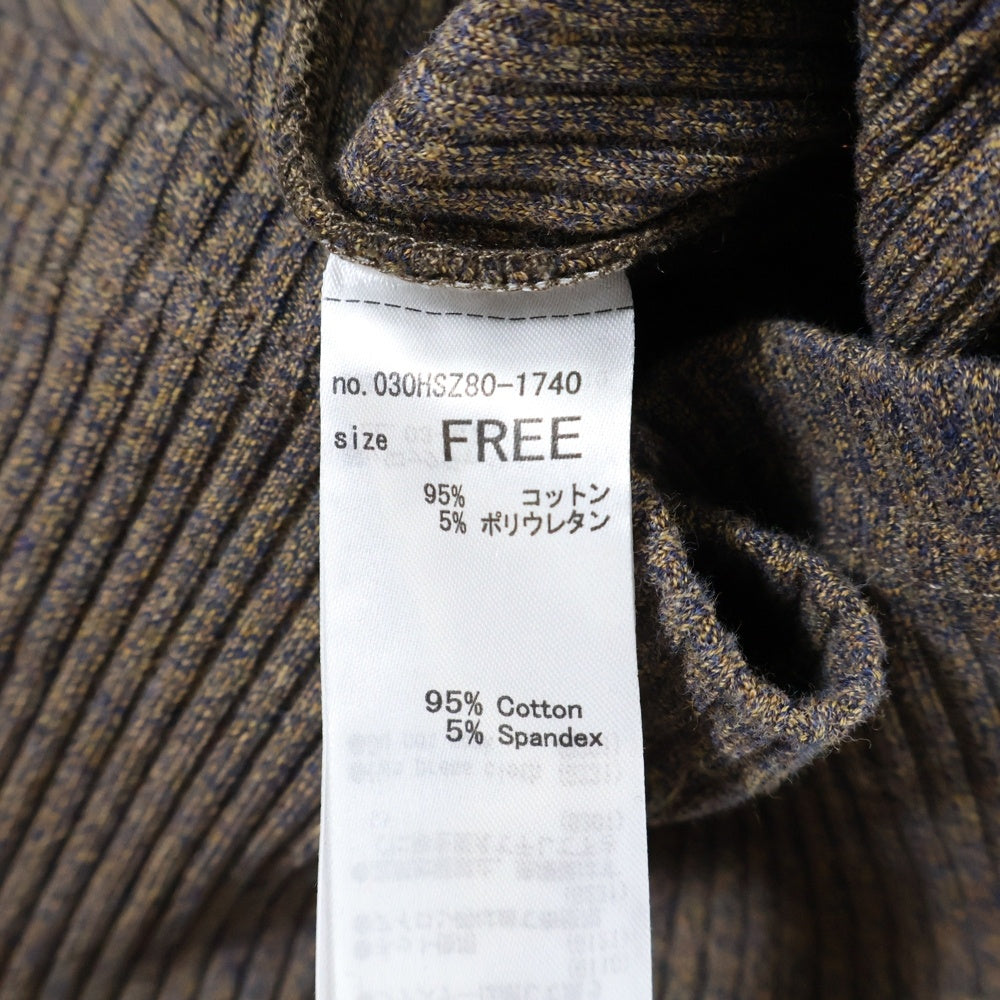 SLY(スライ) FRONT ZIP CUT フロントジップカットソー ブラウン レディース
