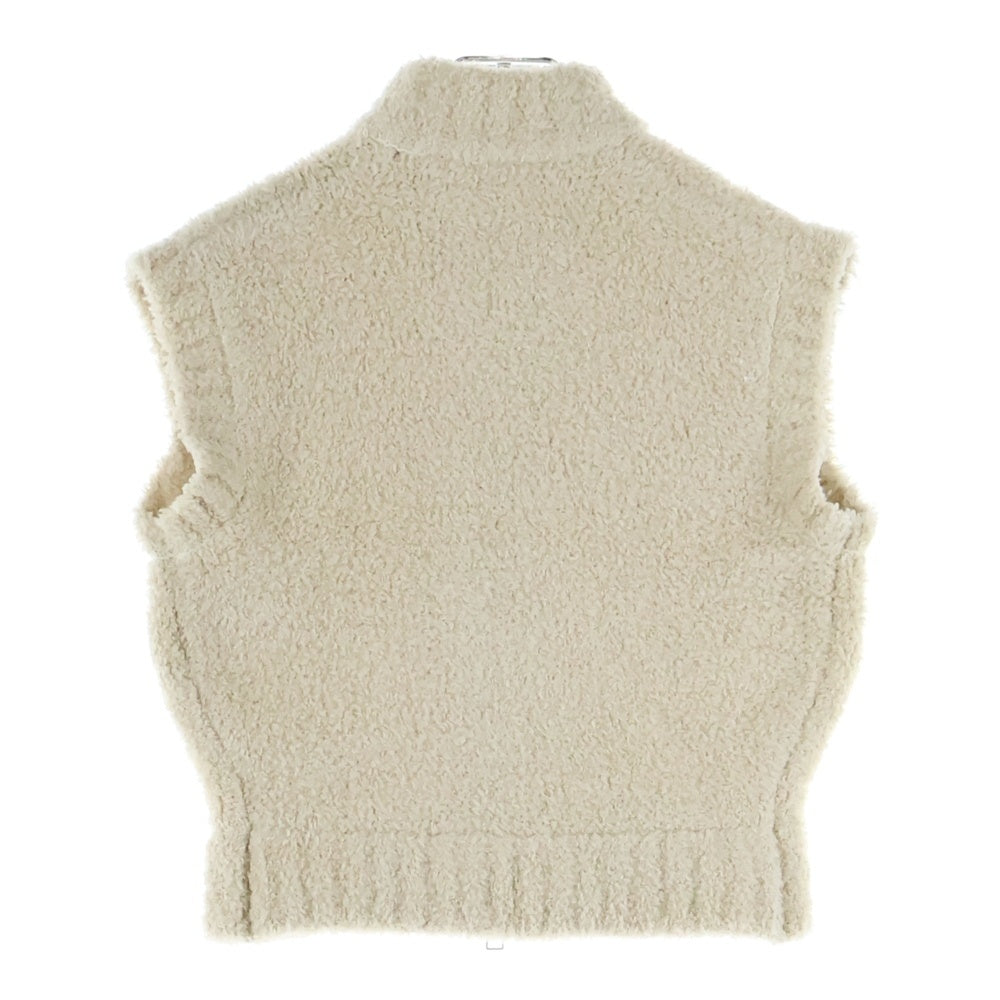 NO BRAND(ノーブランド) VEQUM / ベクム CURL KNIT VEST カールニットベスト ベージュ レディース