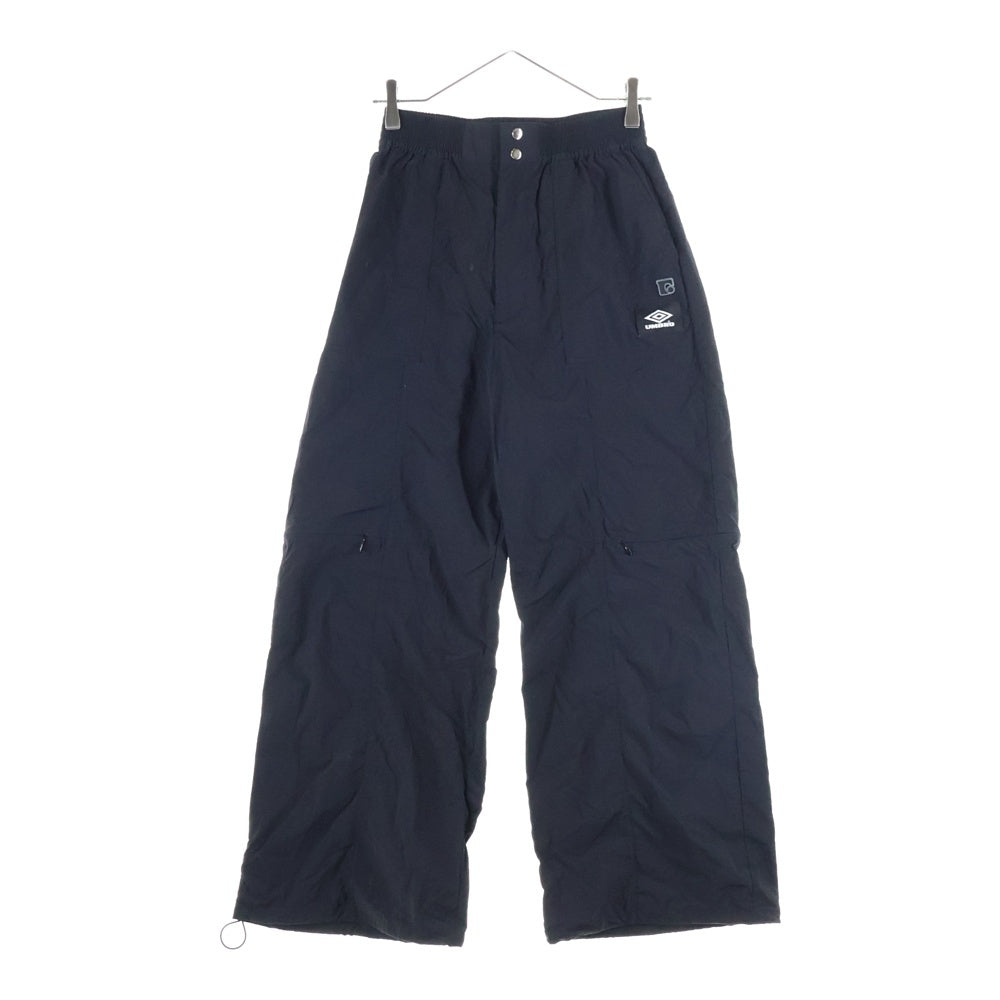 EMODA(エモダ) ×UMBRO /エモダ×アンブロ サイドスリットナイロンパンツ ブラック レディース
