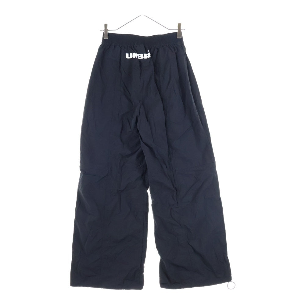 EMODA(エモダ) ×UMBRO /エモダ×アンブロ サイドスリットナイロンパンツ ブラック レディース