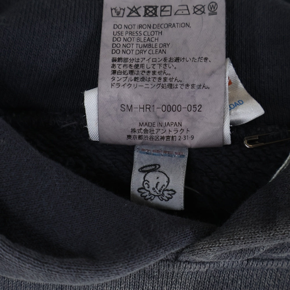 SAINT MICHAEL(セントマイケル) 25AW ANGEL HOODIE エンジェルプリント プルオーバースウェットパーカー フーディー ブラック SM-HR1-0000-052