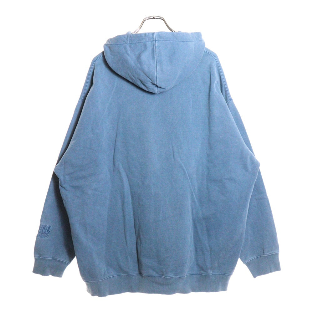WIND AND SEA(ウィンダンシー) フロントロゴ刺繍 プルオーバースウェットパーカー フーディー ブルー WDS-10TH-CS-06