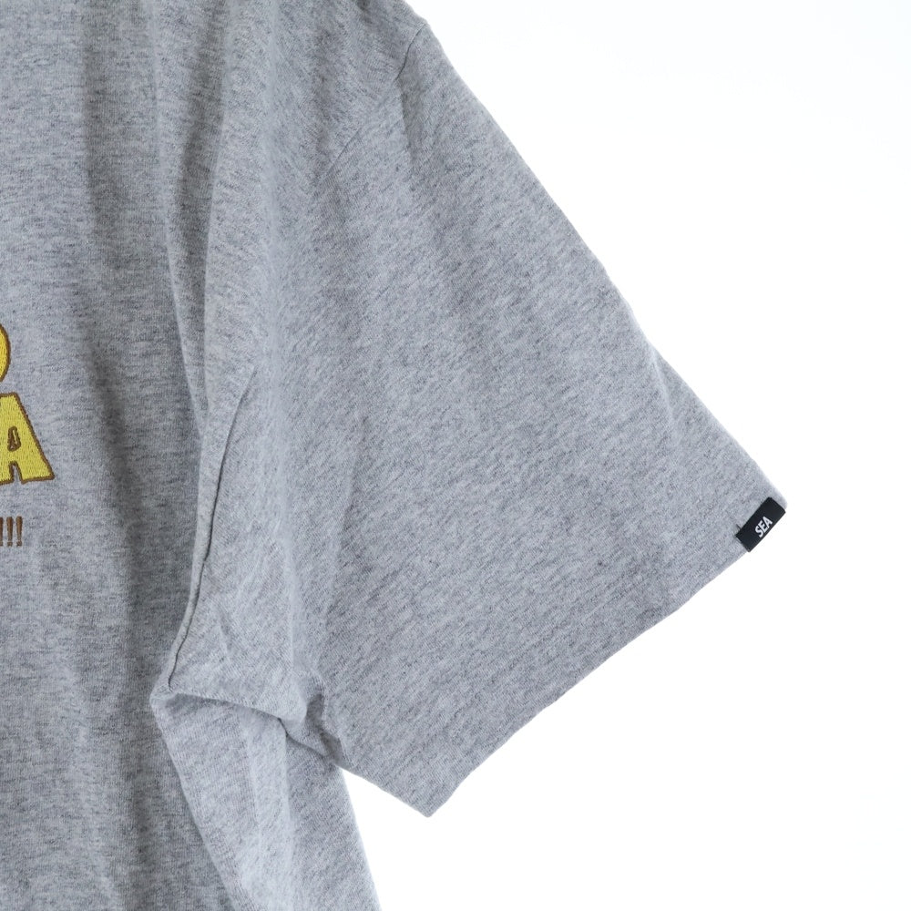 WIND AND SEA(ウィンダンシー) SAY CHEESEA TEE フロントマウス刺繍Tシャツ 半袖クルーネックカットソー グレー WDS-CS-351