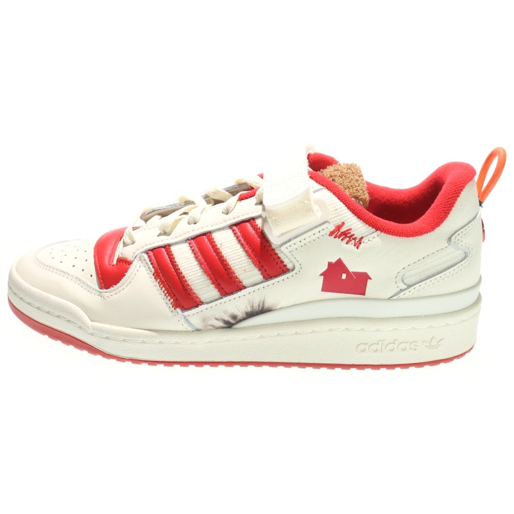 adidas(アディダス) ×HOME ALONE FORUM LOW ホームアローン フォーラム ローカットスニーカー ベージュ/レッド US9.5/27.5cm GZ4378