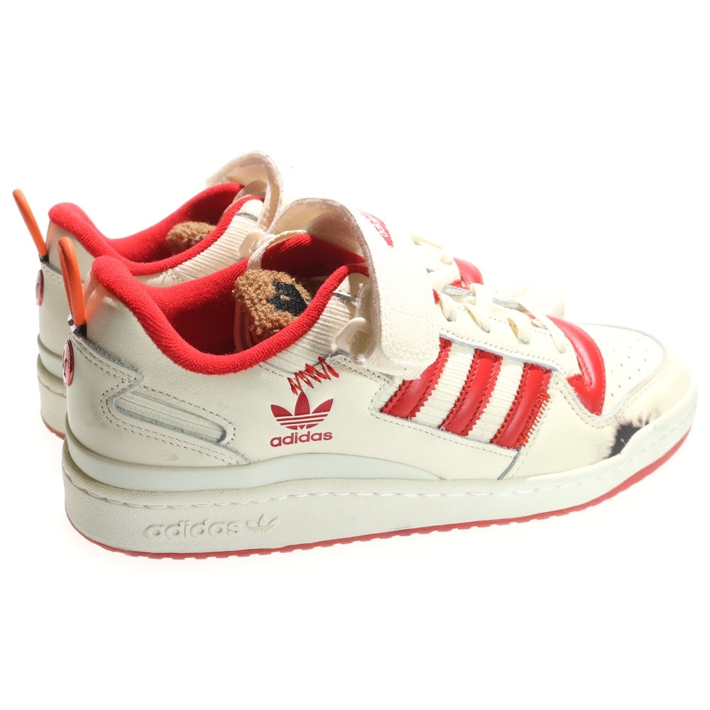  アディダス × ALONE FORUM LOW ホームアローン フォーラム ローカットスニーカー ベージュ/レッド US9.5/27.5cm GZ4378 adidas(アディダス) ×HOME ALONE FORUM LOW ホームアローン フォーラム