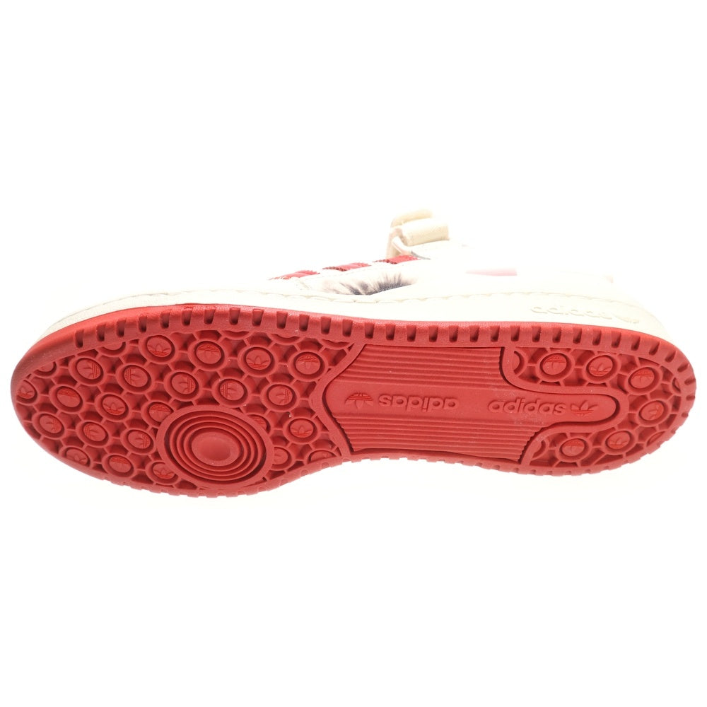  アディダス × ALONE FORUM LOW ホームアローン フォーラム ローカットスニーカー ベージュ/レッド US9.5/27.5cm GZ4378 adidas(アディダス) ×HOME ALONE FORUM LOW ホームアローン フォーラム