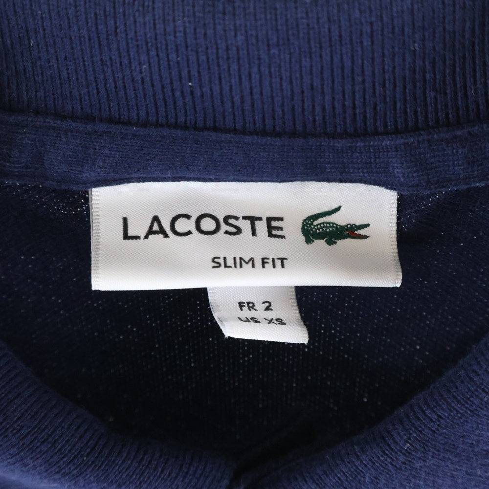 LACOSTE(ラコステ) フロント刺繍 ショートスリーブ 半袖ポロシャツ ネイビー PH7937