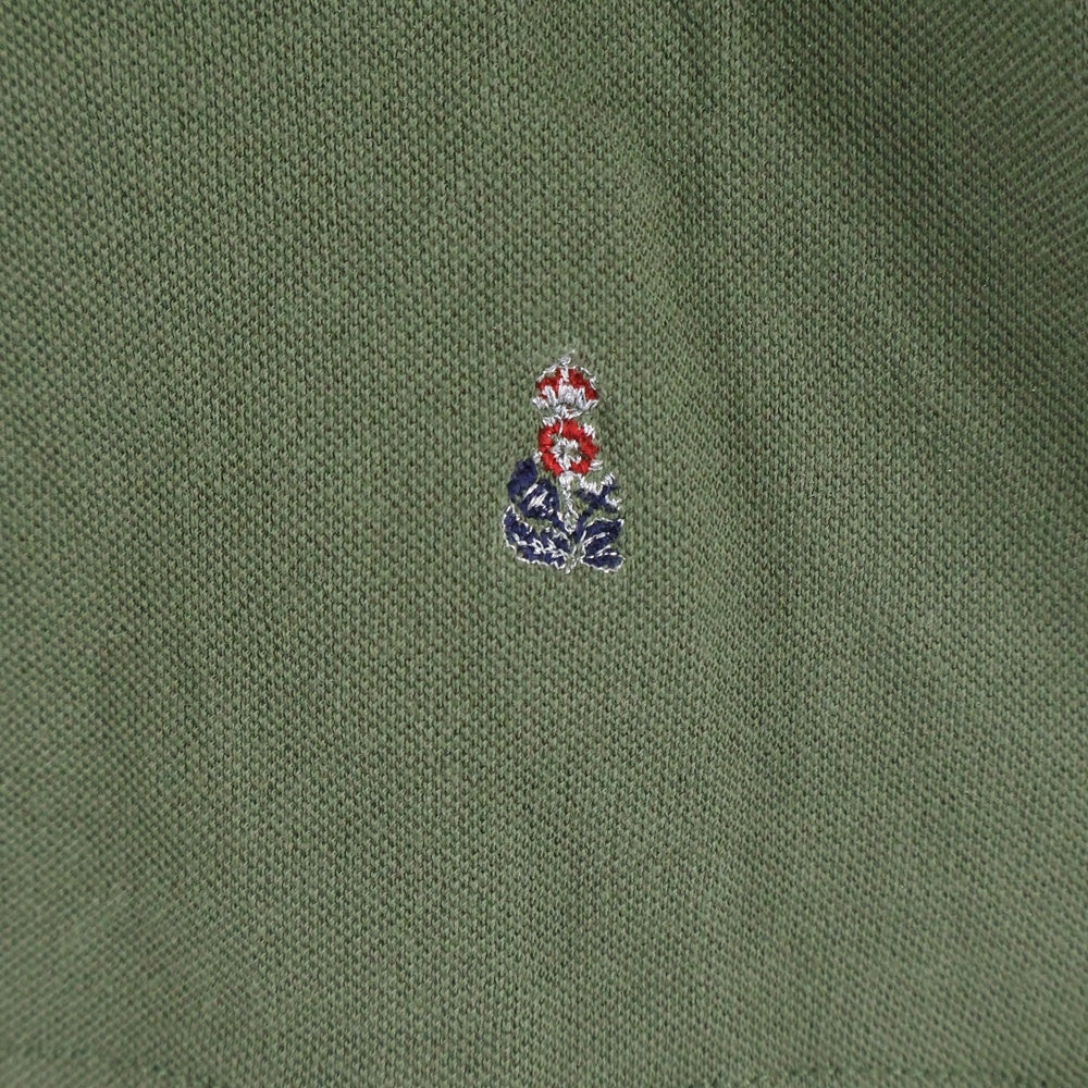 GUYROVER(ギローバー) 裾刺繍 ショートスリーブ 半袖ポロシャツ カーキ 3750PC207J