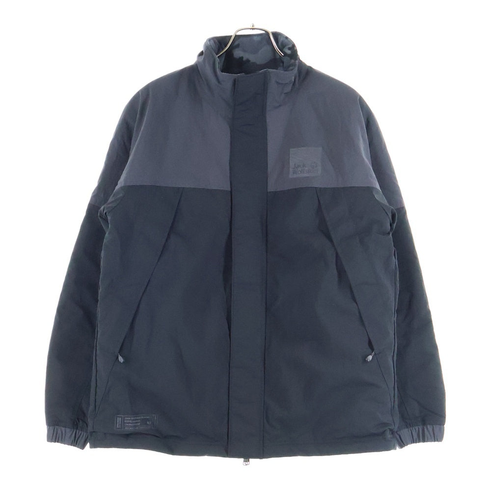 Jack Wolfskin(ジャック ウルフスキン) JP RV WINTER RECON JACKET リバーシブル ウィンターリーコンジャケット フリース ナイロン ジップアップブルゾン ブラック/グレー