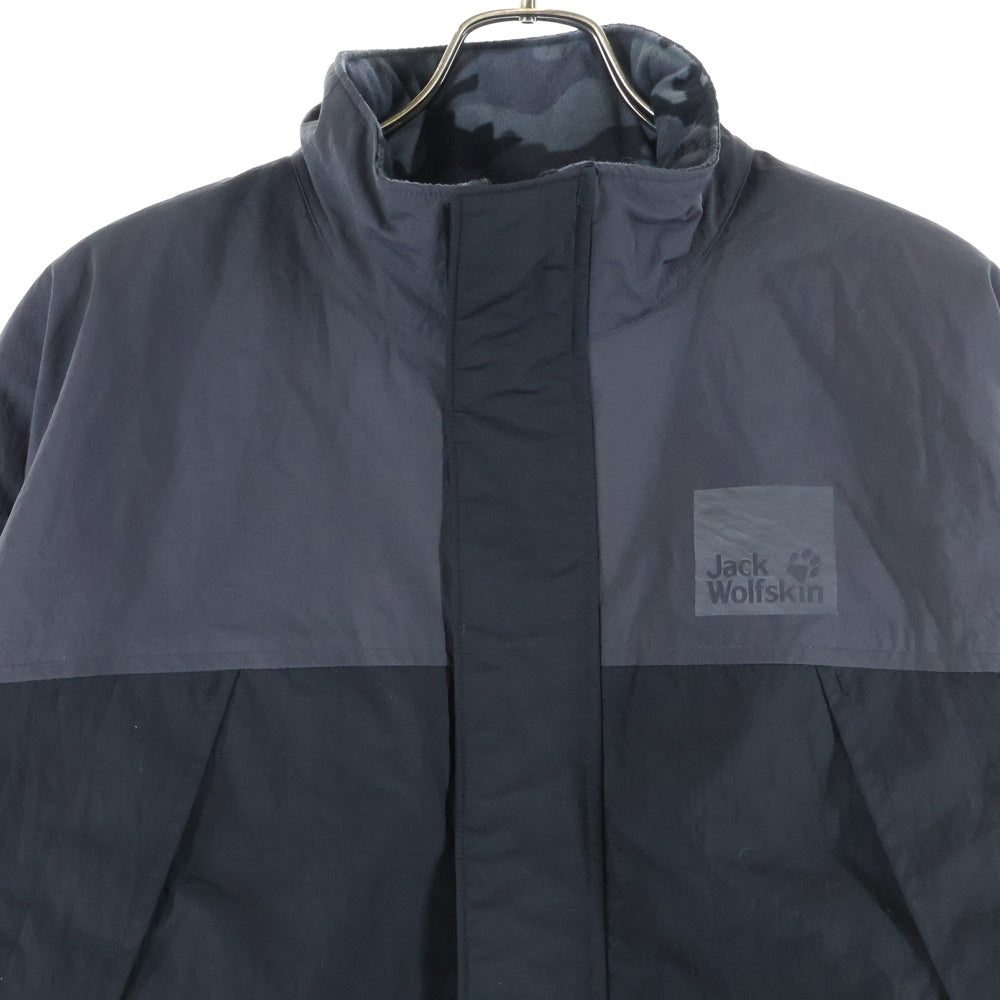Jack Wolfskin(ジャック ウルフスキン) JP RV WINTER RECON JACKET リバーシブル ウィンターリーコンジャケット フリース ナイロン ジップアップブルゾン ブラック/グレー