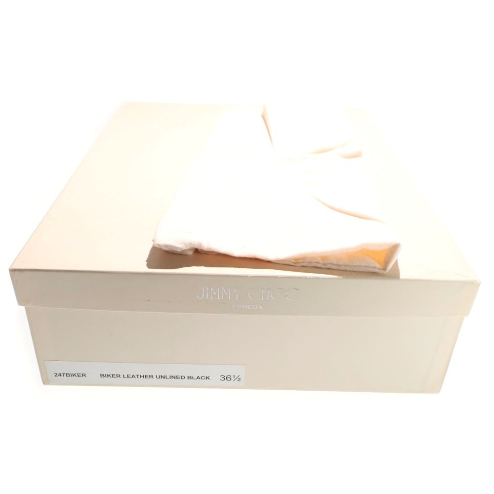 JIMMY CHOO(ジミーチュウ) BIKER LEATHER UNLINED バイカー レザー アンラインド エンジニア ブーツ ブラック 247BIKER レディース