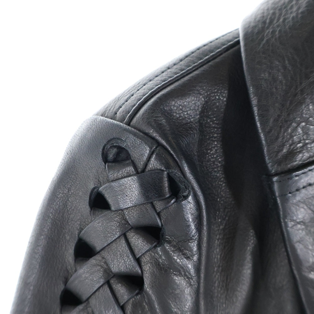 リックオウエンス　レザージャケット　ショート丈　切り替え リック・オウエンスは、モード感溢れるダイナミックなデザインが魅力