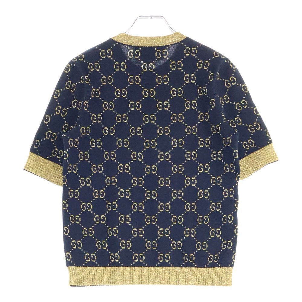 GUCCI(グッチ) 18AW GGコットンラメ ファブリック トップス 半袖クルー
