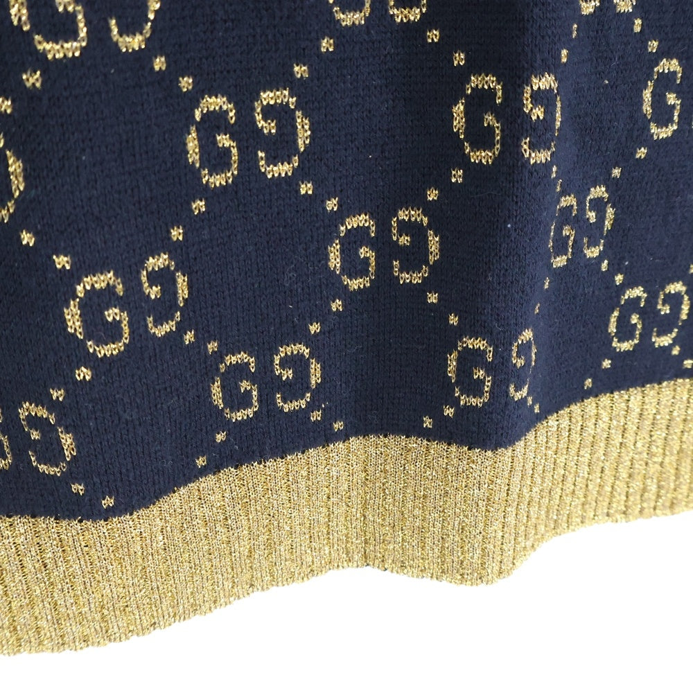 GUCCI(グッチ) 18AW GGコットンラメ ファブリック トップス 半袖クルー