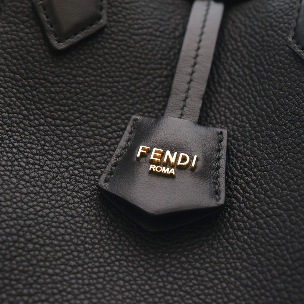 FENDI(フェンディ) ORIGAMI MINI オリガミ ミニ レザー ショルダーハンドバック ブラック 8BS083 レディース