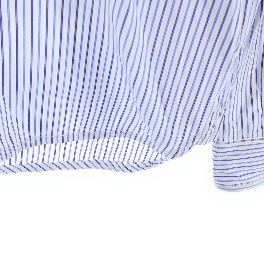 NEIGHBORHOOD(ネイバーフッド) 11AW CLASSIC STRIPE/C-SHIRT.LS クラシックストライプ 胸ロゴ 長袖ボタンシャツ ホワイト/ブルー 112ARNH-SHM05